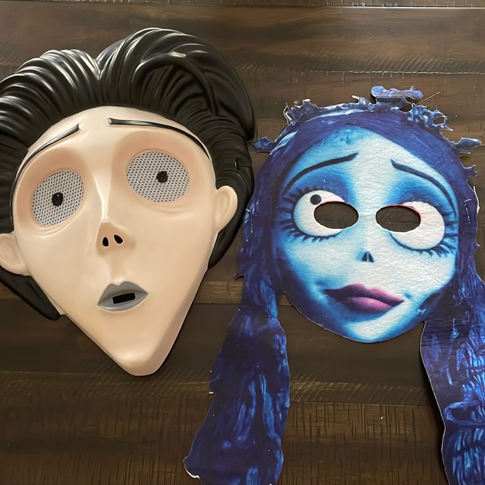 Corpse Bride mask Emily & Victor